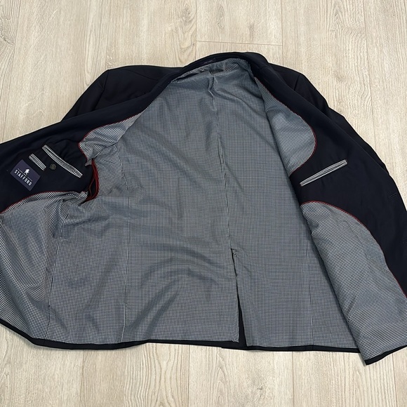 🔥6HRSALE Mens 52R Stafford wool gold button sports coat suit jacket blazer - Picture 5 of 8